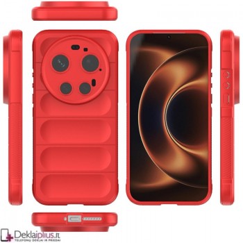 Magic Shield guminis dėklas - raudonas (Xiaomi 17 Ultra) Magic Shield guminis dėklas - raudonas (Xiaomi 17 Ultra)